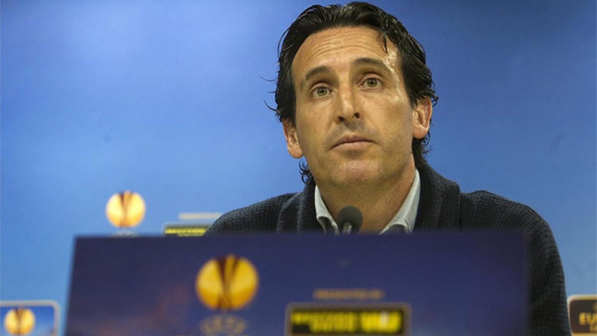 Unai Emery en rueda de prensa