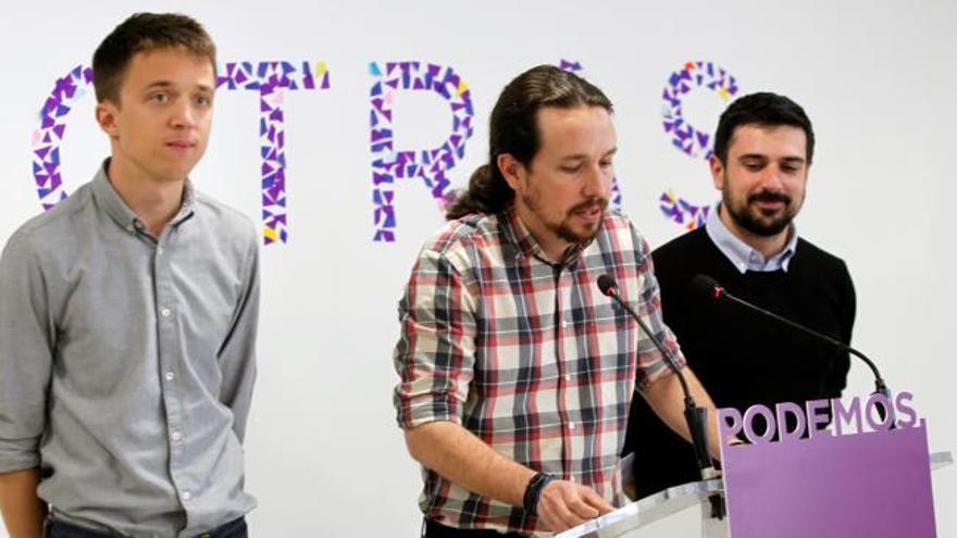 Iglesias anuncia una candidatura unitaria en la Comunidad de Madrid con Errejón y Espinar