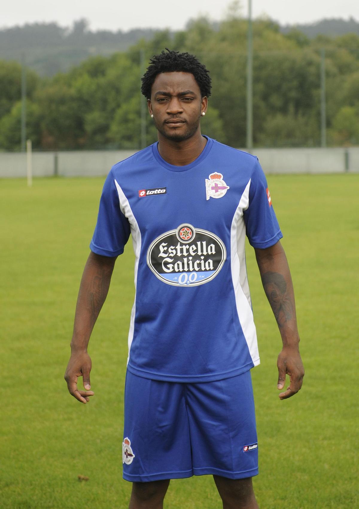 Stopira, en un entrenamiento con el Deportivo en 2010.