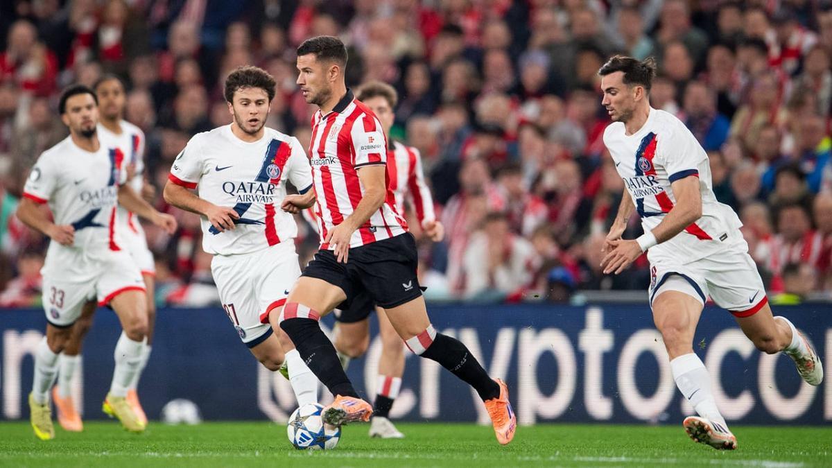 Athletic Club, en su empate con el PSG (0-0) de la Champions League
