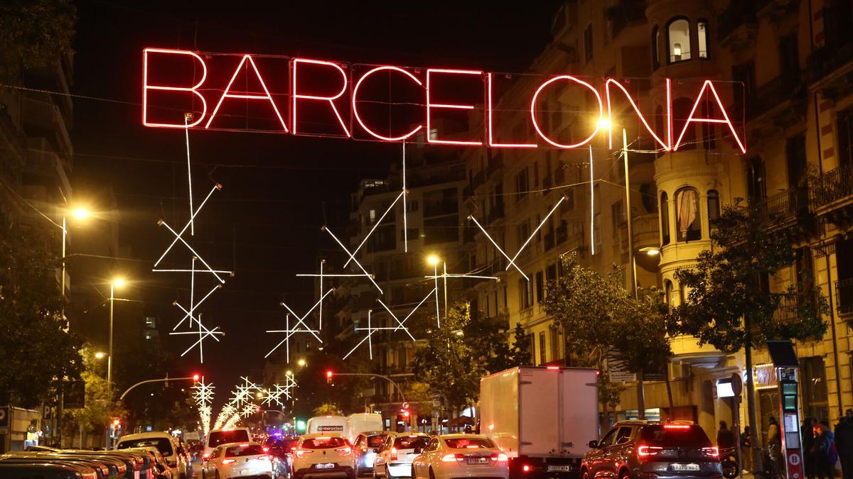 Luces de Navidad en Barcelona.