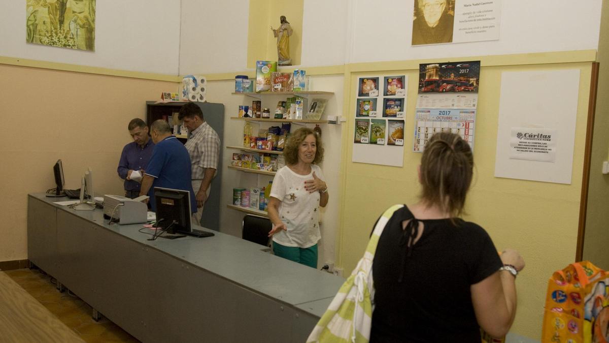 Local de Cáritas Ontinyent, en una imagen de archivo.
