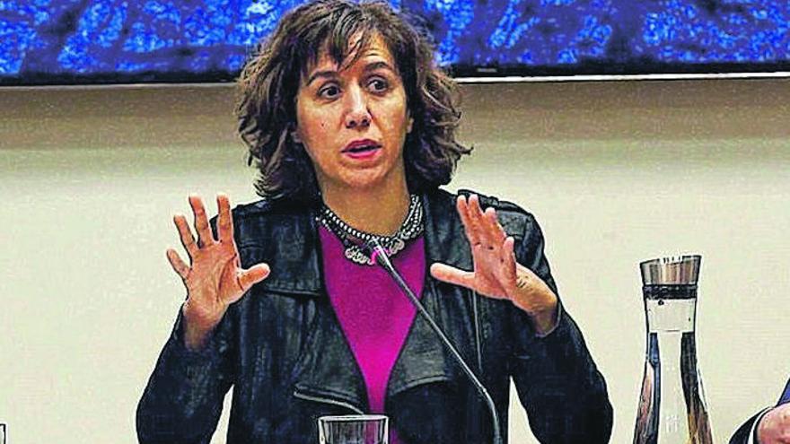 Irene Lozano, en una rueda de prensa.