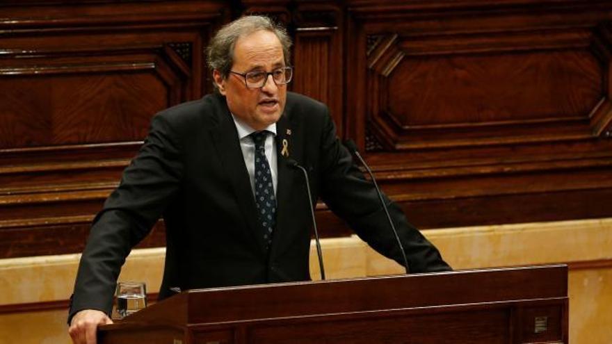 Torra retirará su apoyo a Sánchez en un mes si no propone un referéndum