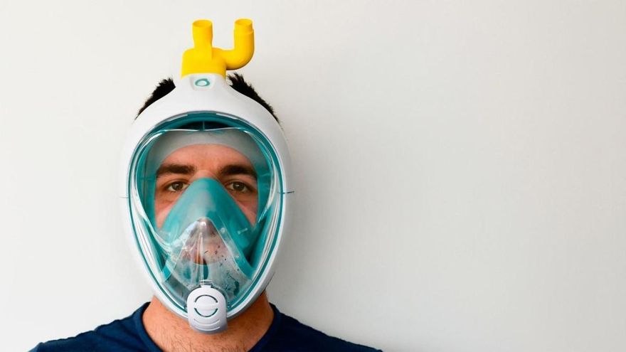 Campaña de donación de máscaras de buceo para hospitales