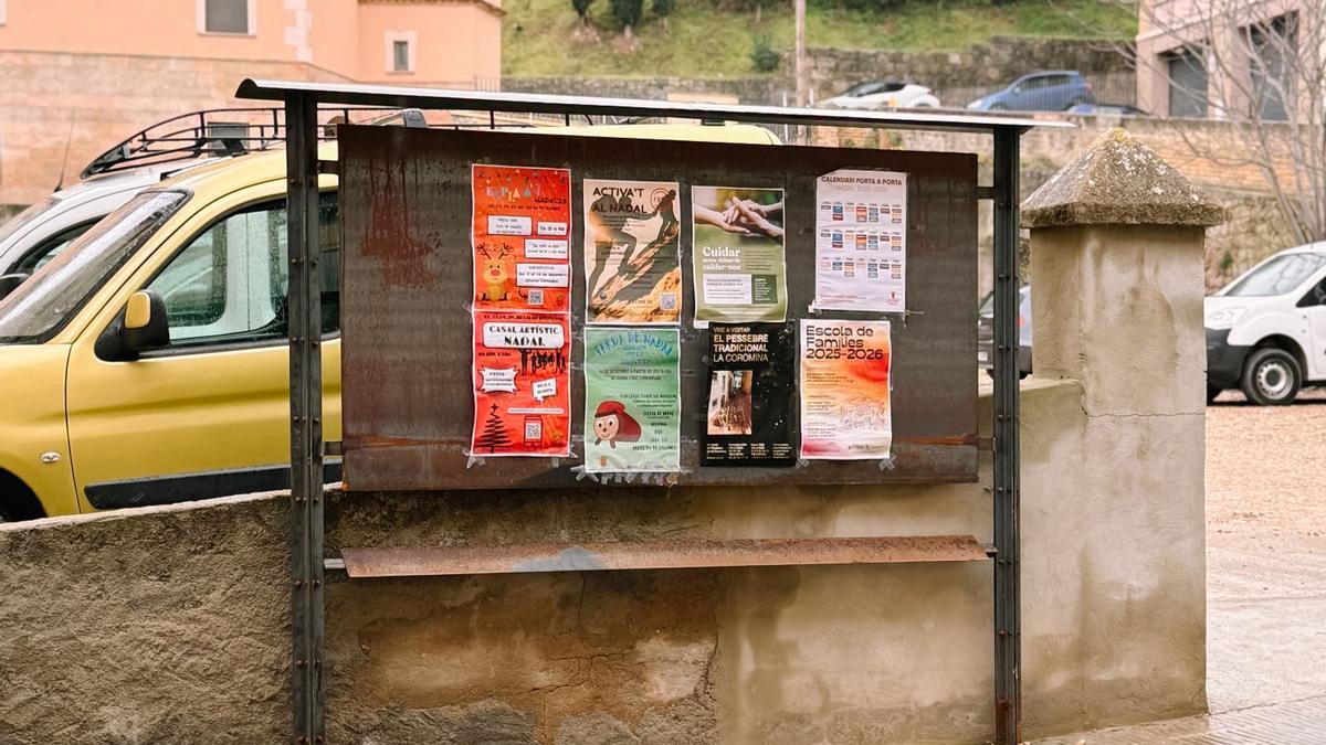 Una de les cartelleres que es poden utilitzar per a la difusió d'actes