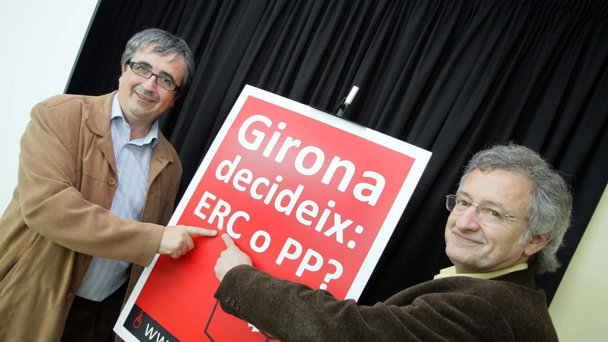 Joan Puig i Francesc Canet durant la campanya per a les generals de 2008.