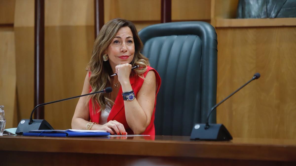Natalia Chueca, este jueves en el debate del estado de la ciudad.
