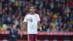 Lamine Yamal en el RCDE Stadium durante el partido amistoso entre las selecciones de España y Egipto. Fotografía de Jordi Cotrina