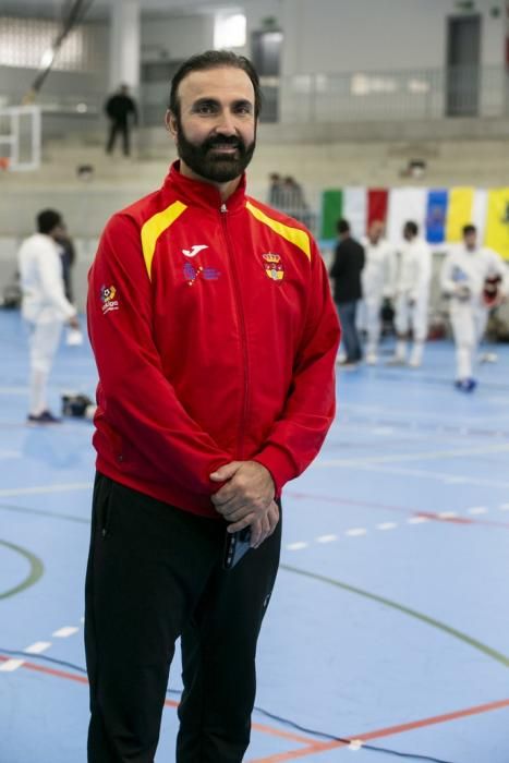 19.01.19. Las Palmas de Gran Canaria. Torneo de esgrima como cierre del clinic de la selección española de esgrima en Las Palmas de Gran Canaria. Polideportivo Juan Carlos Hernández, Jinamar. Foto Quique Curbelo