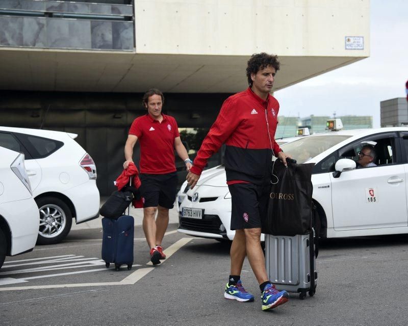 Llegada del Real Zaragoza desde Almería