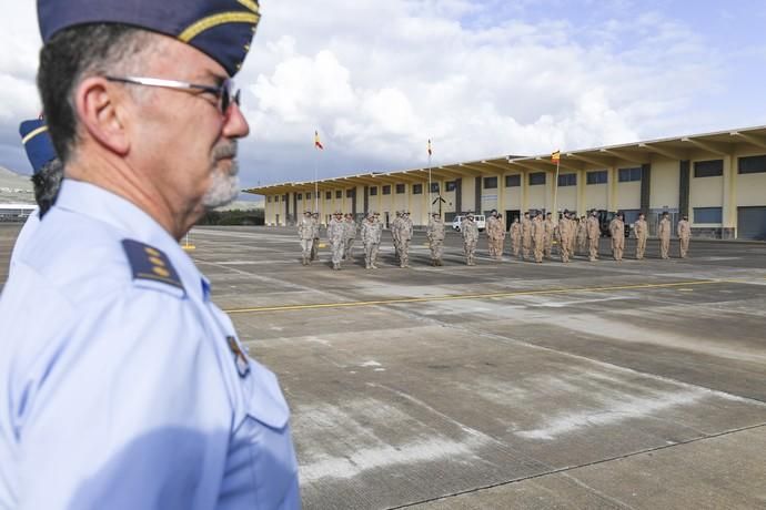 CANARIAS Y ECONOMIA 18-01-2019 BASE AEREA DE GANDO. TELDE-INGENIO. Ejército del Aire. Bienvenida del escuadrón del 10ª contingente del destacamento rappa en Sigonella.  FOTOS: JUAN CASTRO