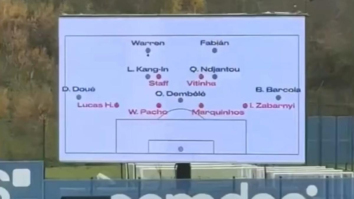 Una pizarra gigante… ¿para despistar el rival? Una pizarra gigante… ¿para despistar el rival?