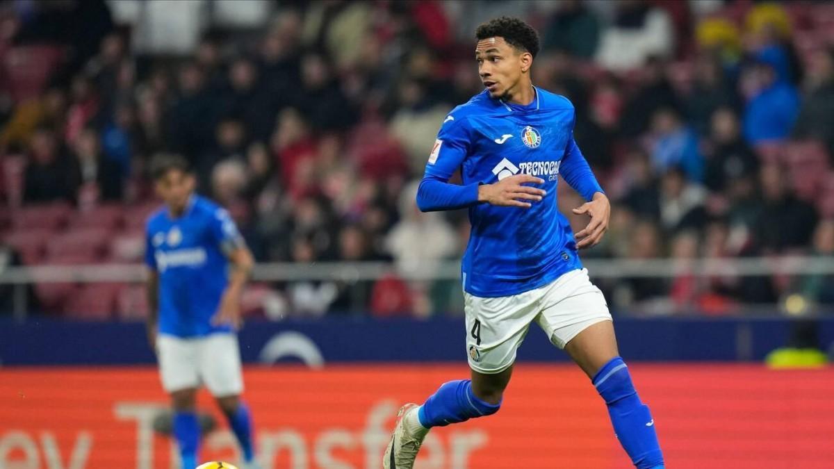 Gastón Álvarez, en un partido con el Getafe