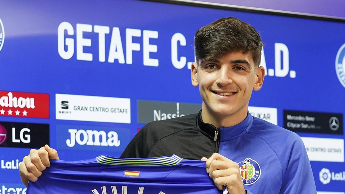 Gonzalo Villar, con la camiseta del Getafe