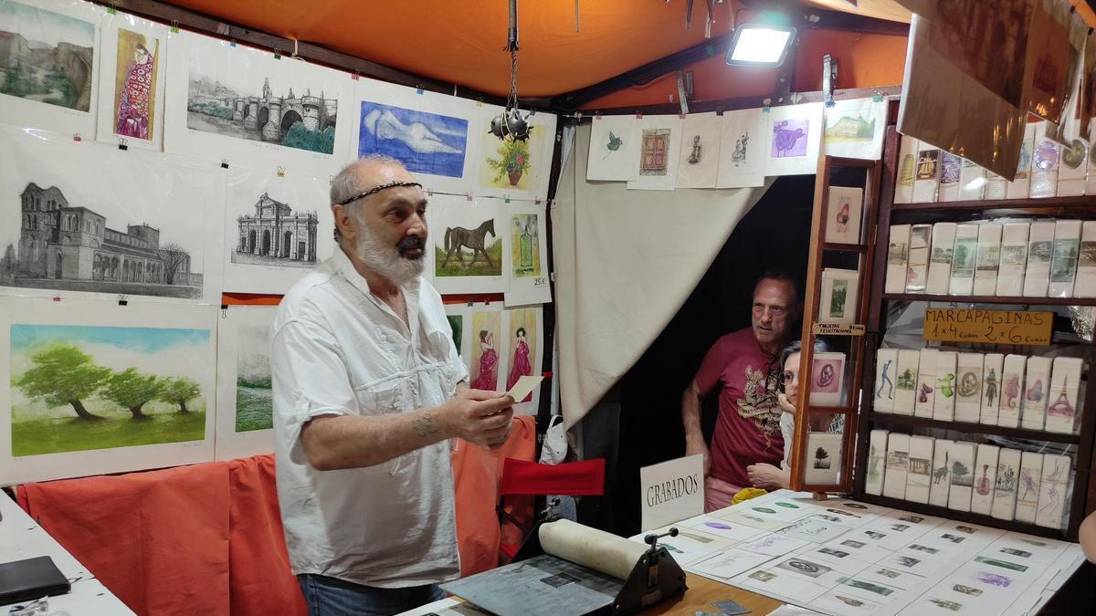 Un puesto del mercado medieval de Benavente en una edición pasada.