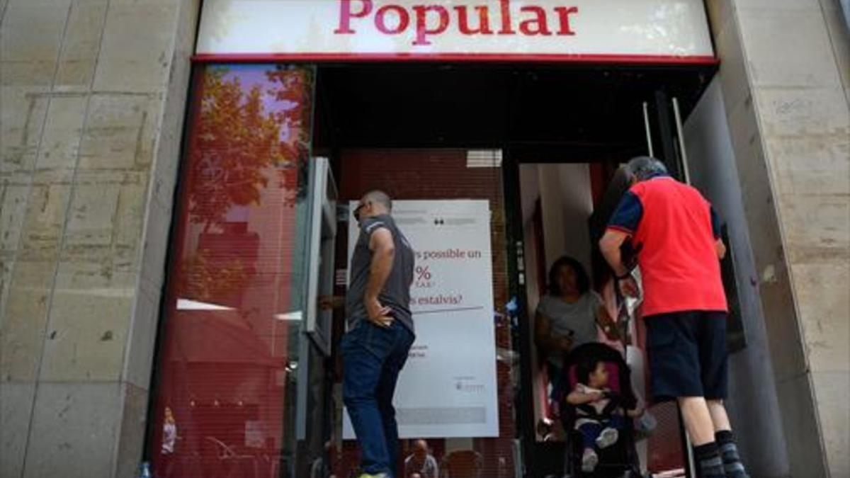 Agencia del Banco Popular en Vilanova i la Geltrú, a principios de junio de este año.