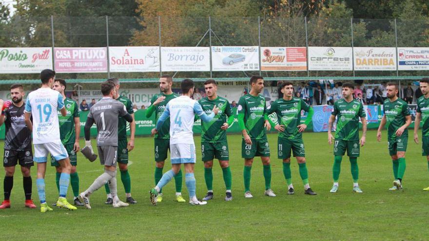 Los jugadores del Arenteiro la pasada campaña. |  // IÑAKI OSORIO