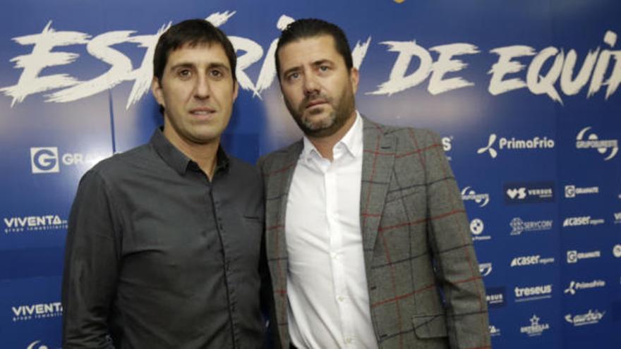 Asier Santana y Pedro Reverte, en la presentación