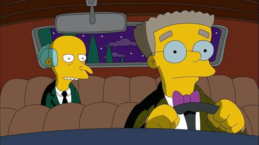 Una imagen de Smithers con el señor Burns.