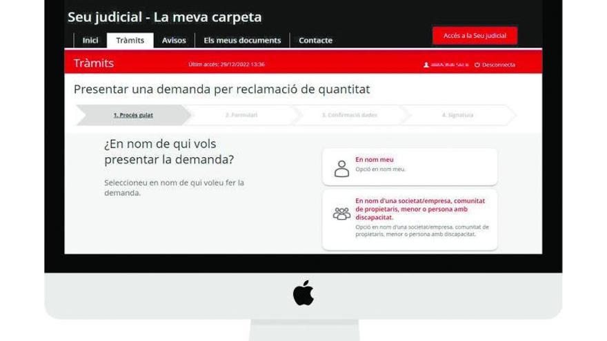 Presentar una demanda només amb un click