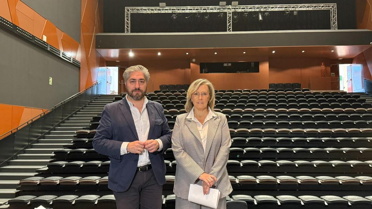 Francisco Barbancho y Tatiana Pozo, este jueves en el Auditorio de Lucena.