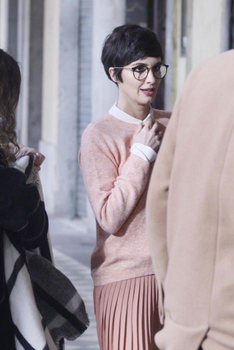 L'actriu Paz Vega grava un anunci d'ulleres a Girona