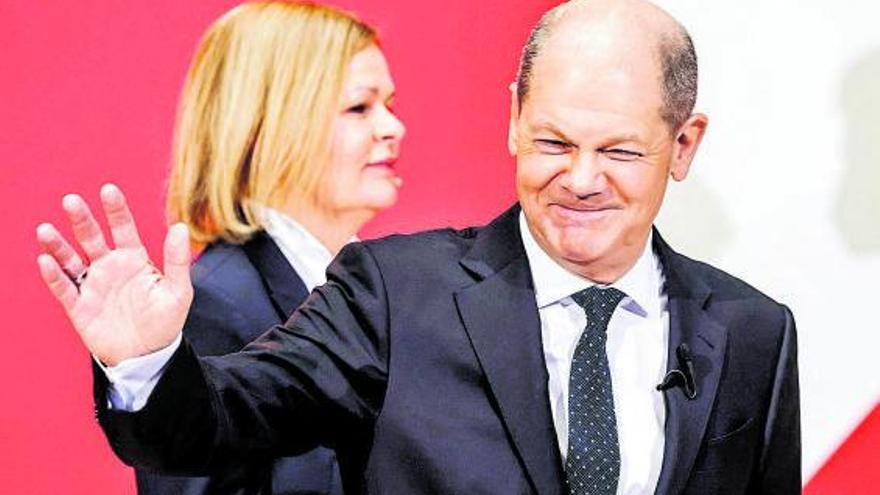 Olaf Scholz en la presentació dels seus ministres. | EFE