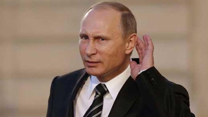 El presidente ruso, Putin, este viernes en París.