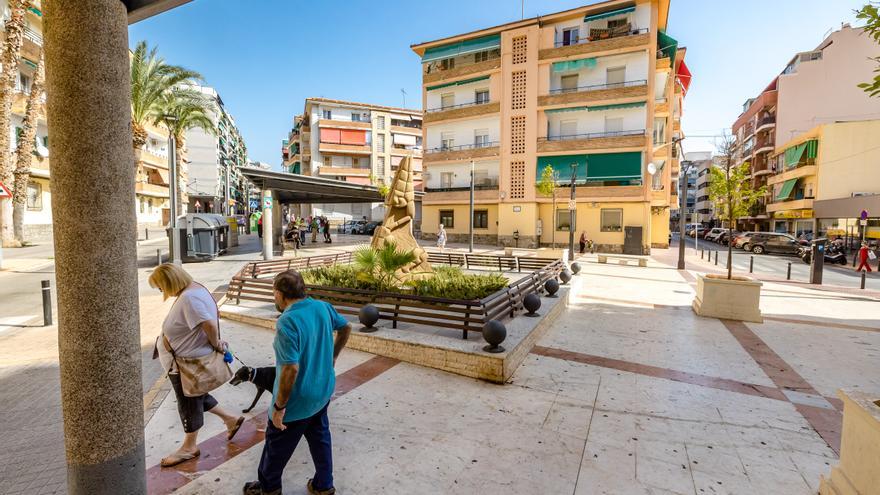 Obras en la plaza Neptuno de Benidorm: más árboles, dos fuentes y plataforma única