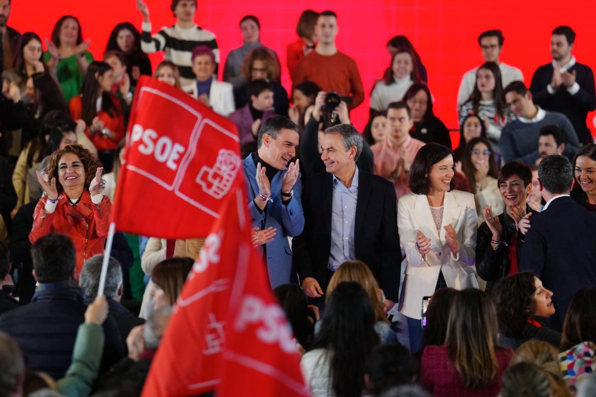 Pedro Sánchez, durante su participación en un acto sobre feminismo con motivo del Día Internacional de la Mujer