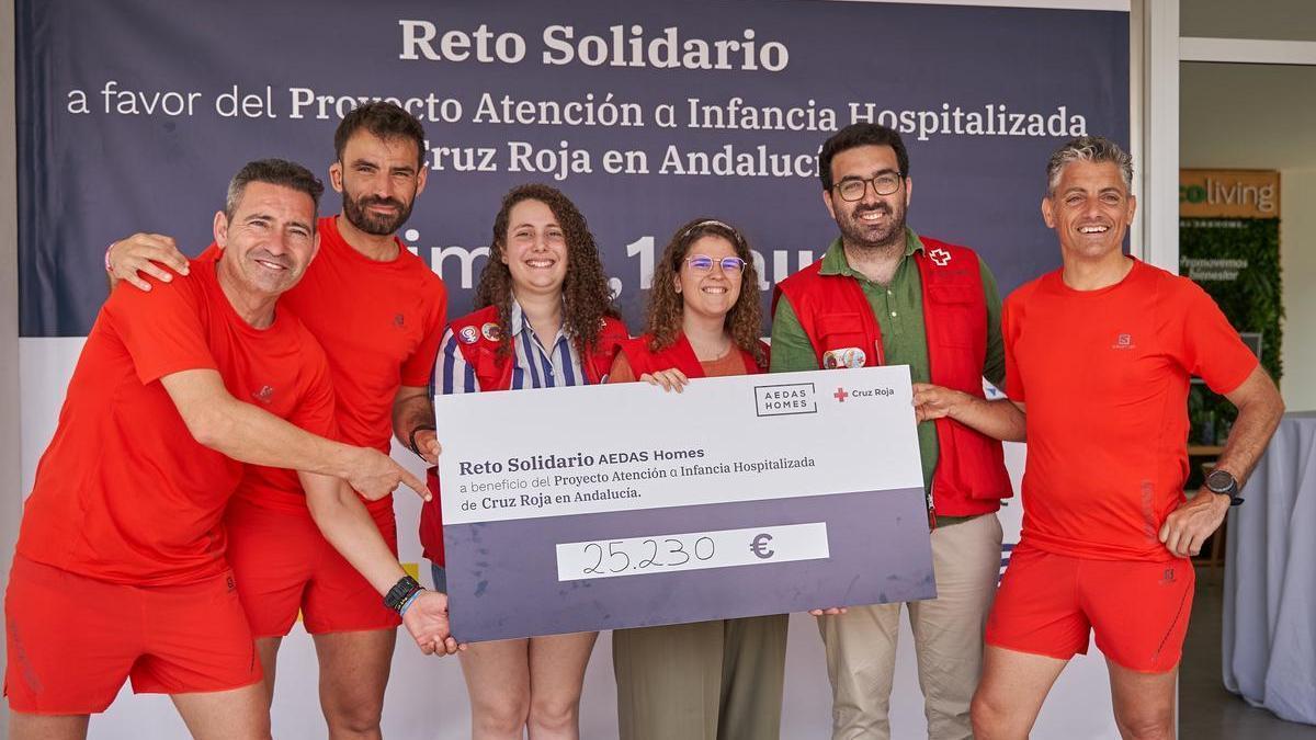 Los runners han logrado más de 25.000 euros en el II Reto Solidario AEDAS Homes a beneficio de Cruz Roja.