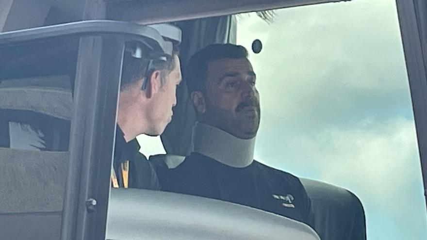 El entrenador del Turk Telekom rumbo al Gran Canaria Arena tras sufrir un accidente