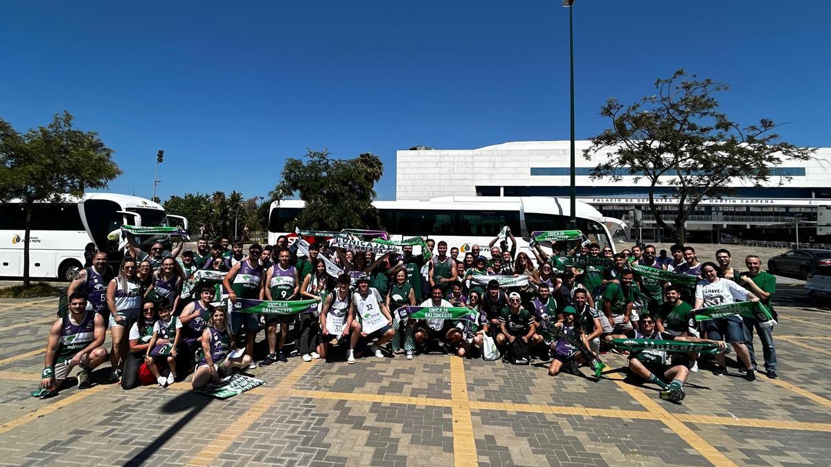 Los expedicionarios, justo antes de viajar a Murcia.