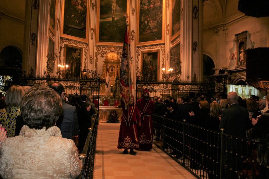 Pregón de la Semana Santa de Lorca del general de la Guardia Civil Miguel Martínez en la antigua colegial de San Patricio.