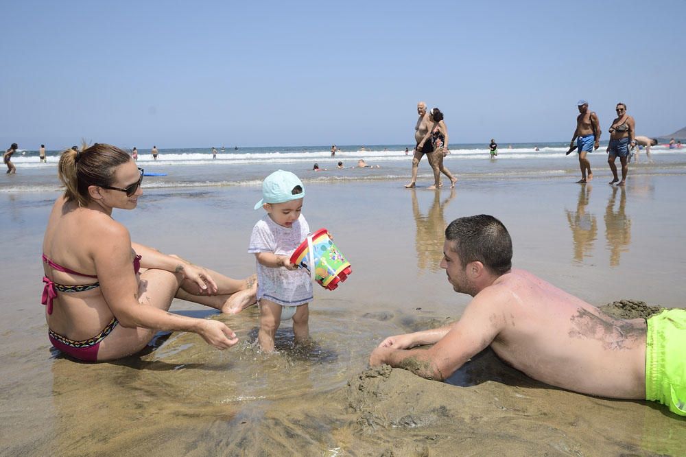 Día de playa en Las Canteras, agosto 2017