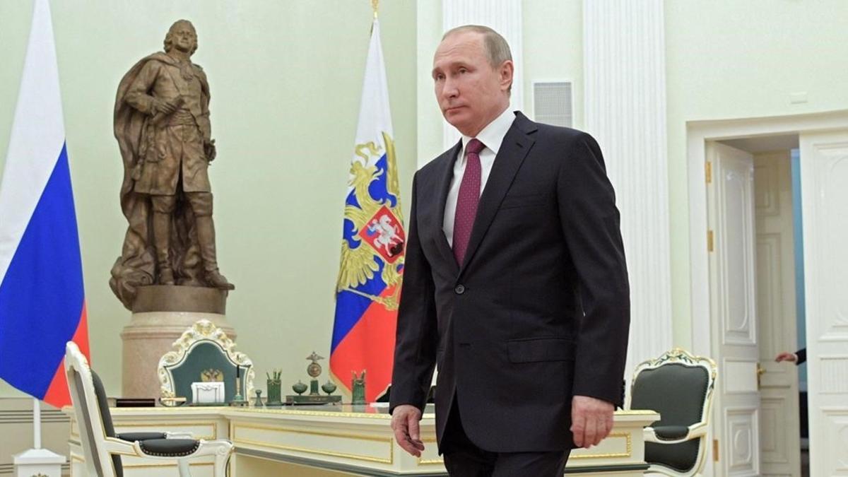 El presidente de Rusia, Vladimir Putin, este martes en el Kremlin