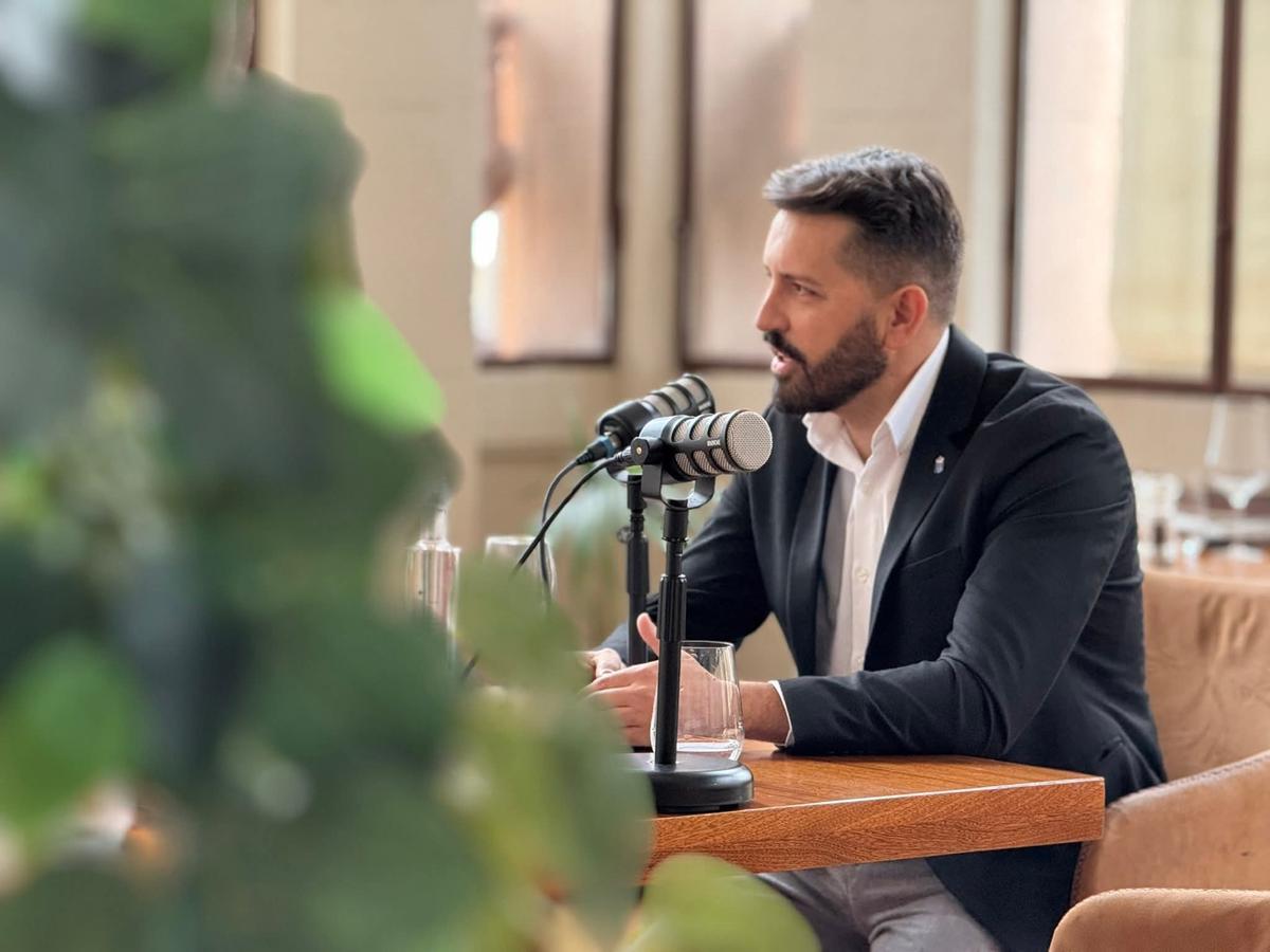 Jonathan Domínguez, durante la entrevista.