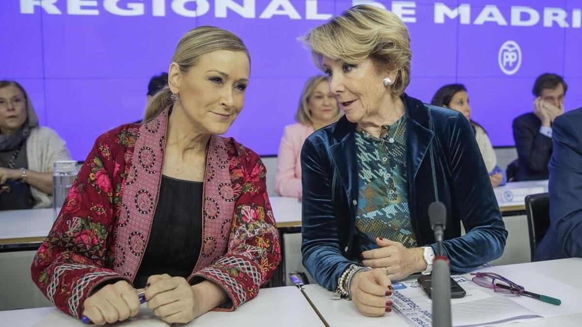 Esperanza Aguirre y Cristina Cifuentes.