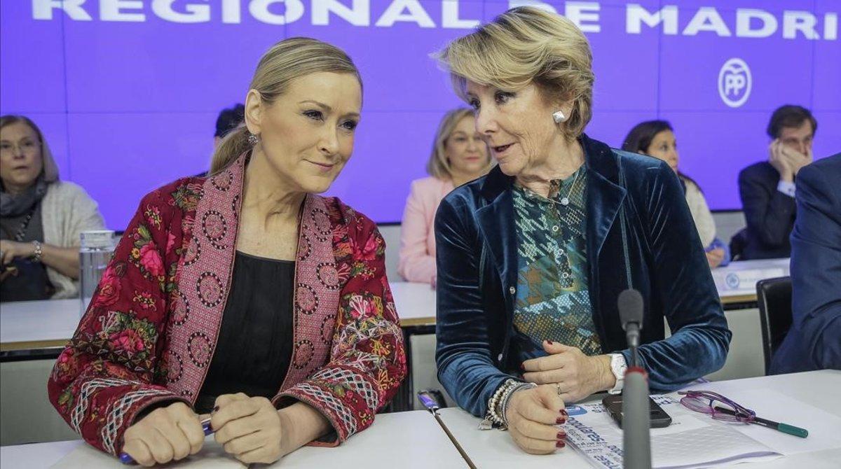 Esperanza Aguirre y Cristina Cifuentes.