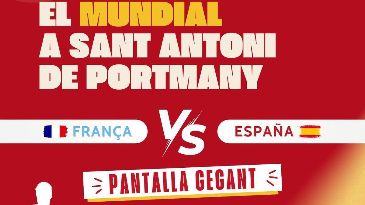 El cartel informativo del Ayuntamiento de Sant Antoni.