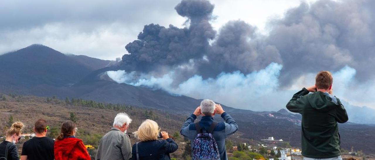 Coladas de lava del volcán de La Palma