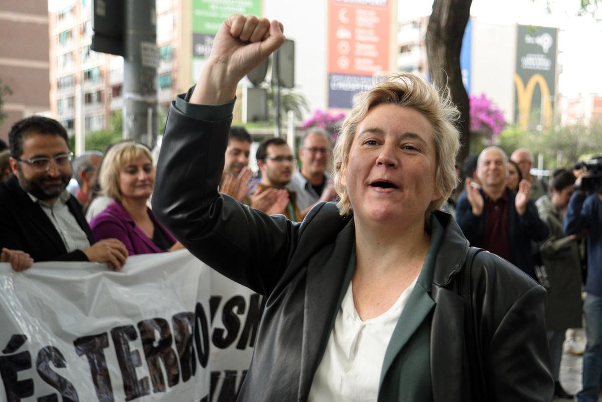 Marta Molina, investigada por el caso Tsunami Democràtic, declara en la Ciutat de la Justícia.