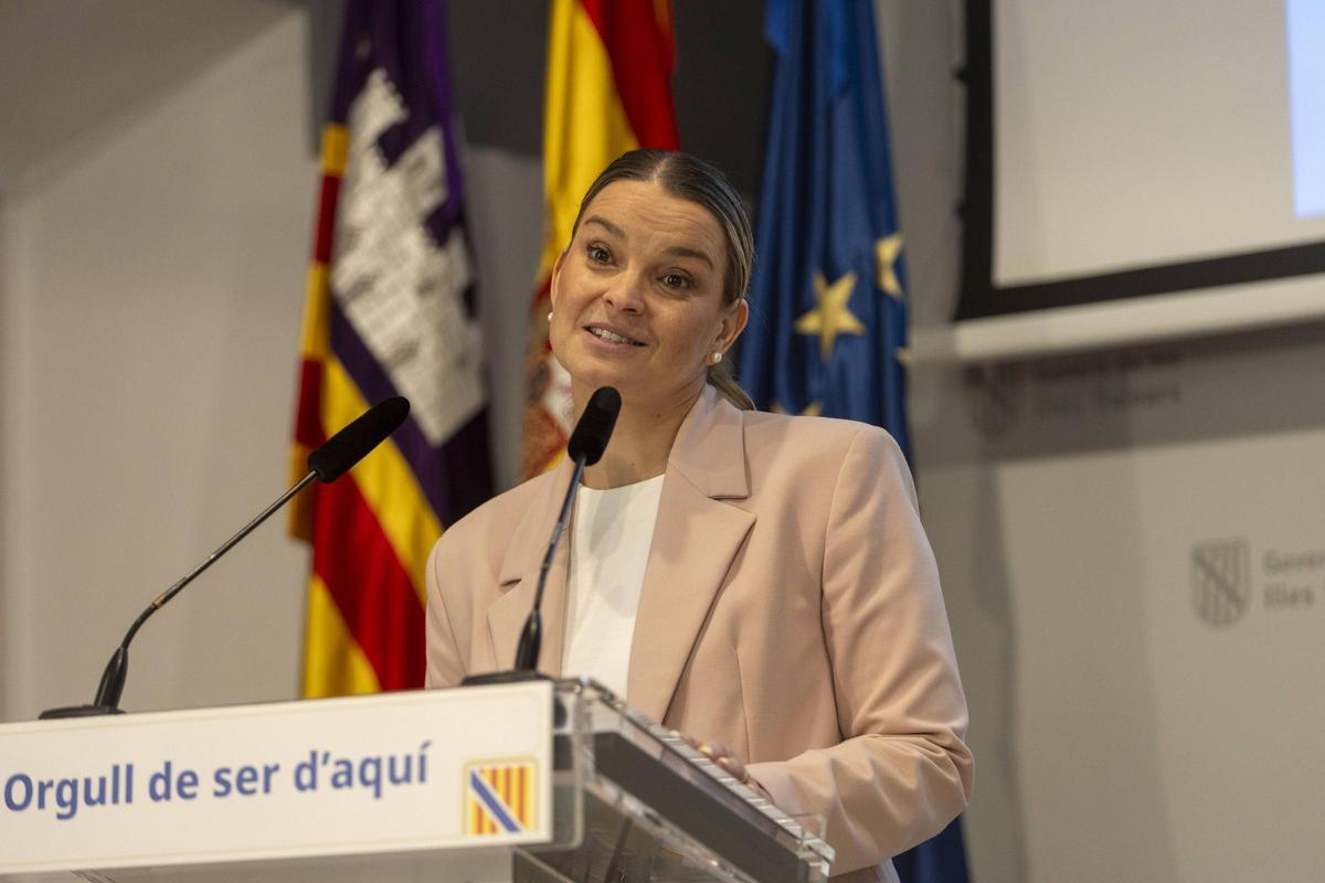 Marga Prohens, durante la presentación de los presupuestos