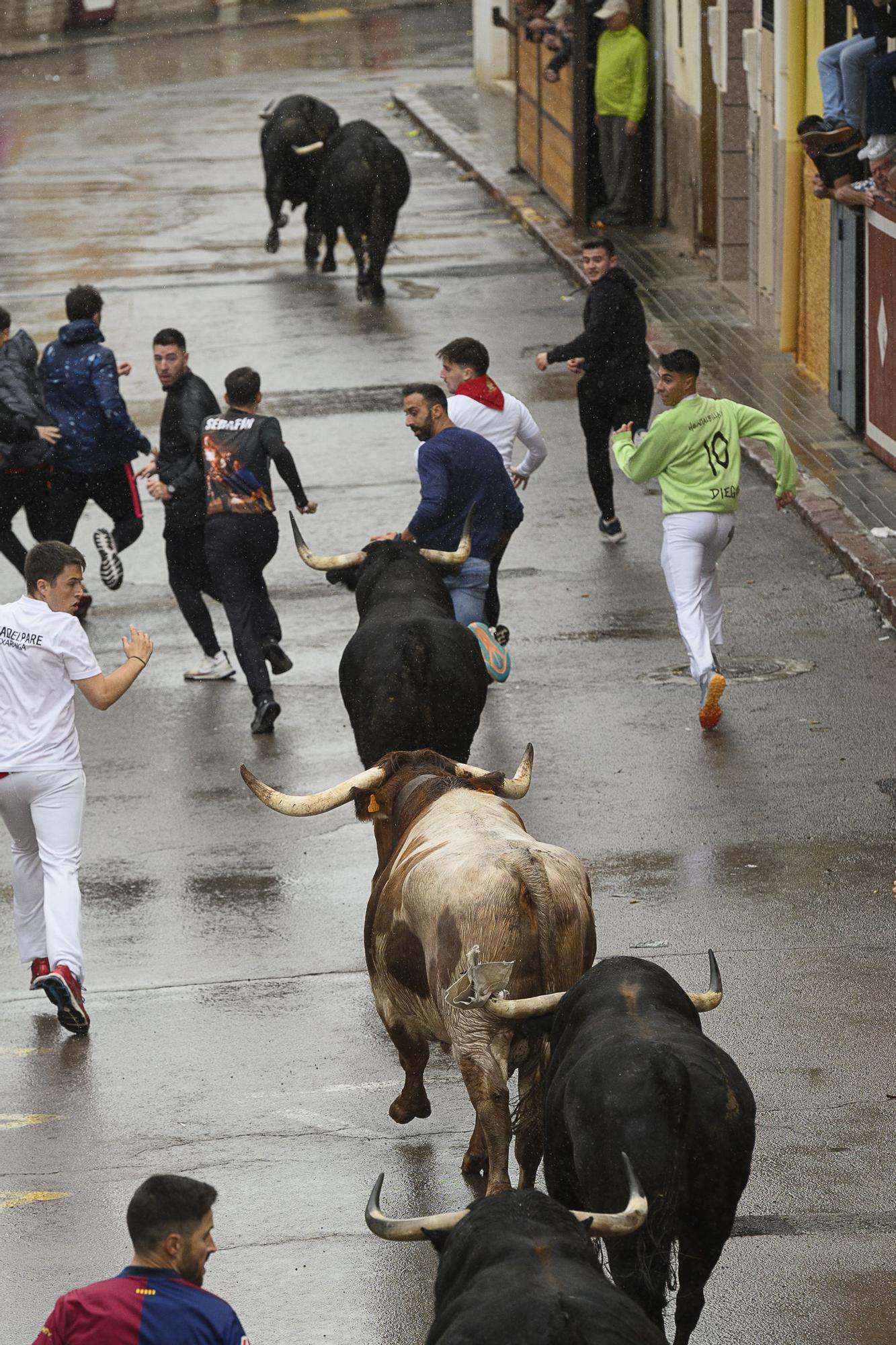 Velocidad y peligro en el histórico encierro de Victoriano del Río en la Vall d'Uixó