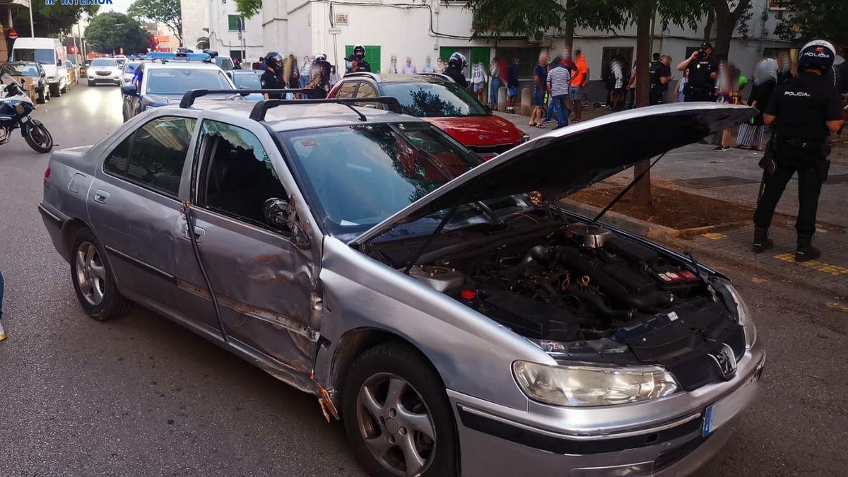 El coche que conducía el acusado