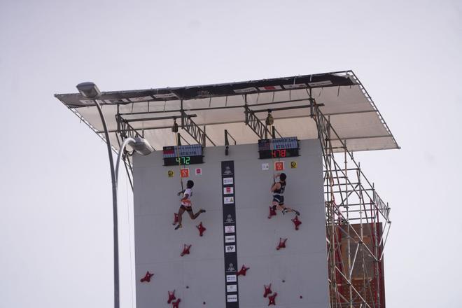 Shouhong Chu y Emma Hunt vuelan hacia el oro en velocidad en las World Climbing Series Comunidad de Madrid 2026