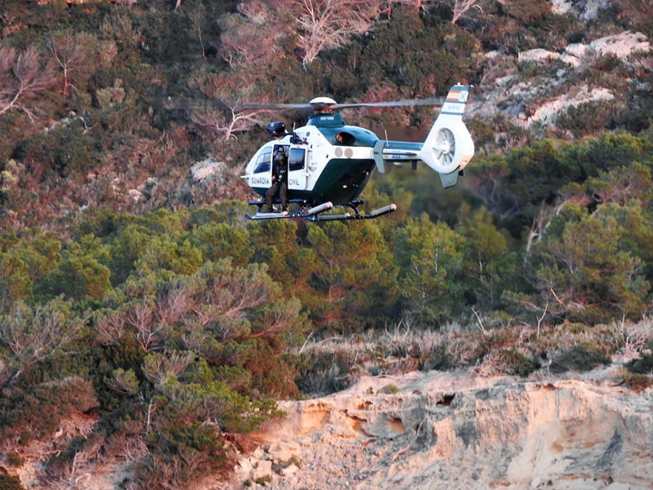 Rescate del cuerpo del desaparecido en Formentera