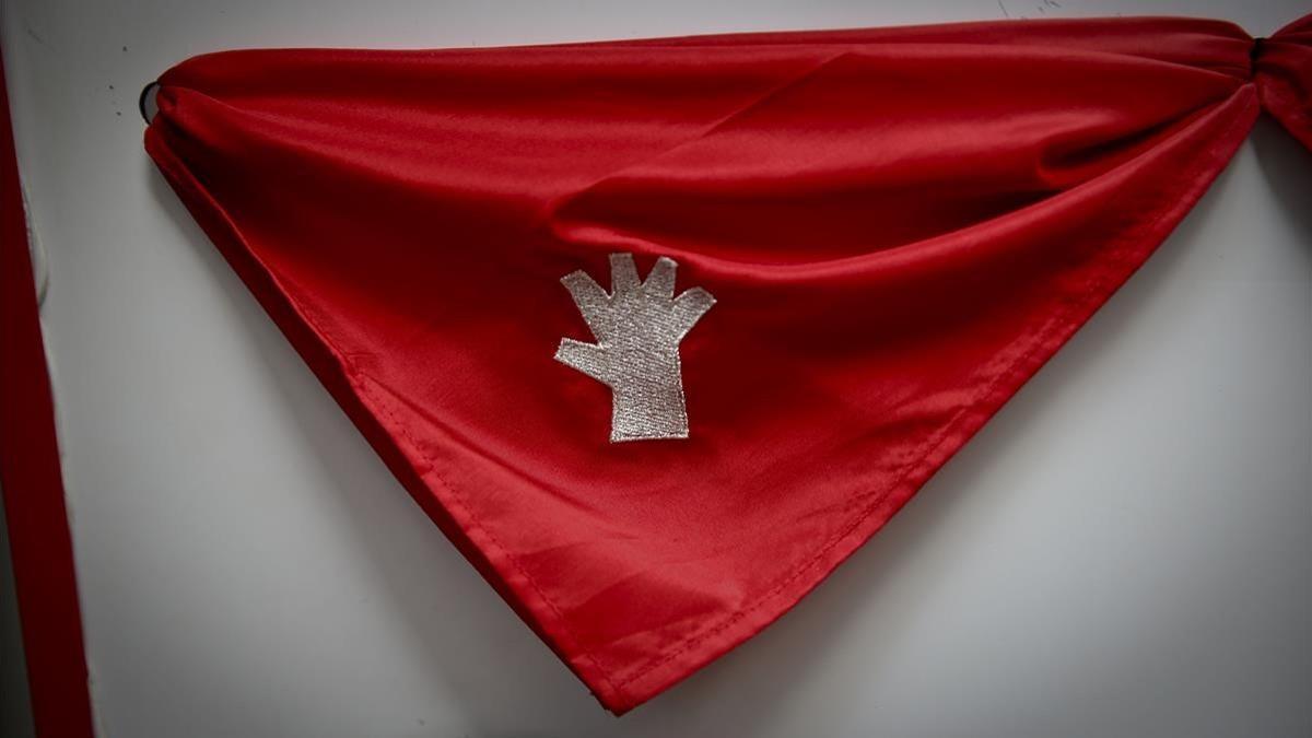 La mano, símbolo contra las agresiones sexuales en los Sanfermines.