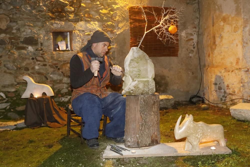 Pessebre vivent al pati de Cal Mut, al Barri Vell de Salt